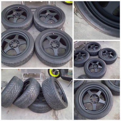 ขายล้อ16" Spoon หน้า7" 4รู100 +ยางปี10 ราคา 6,900฿