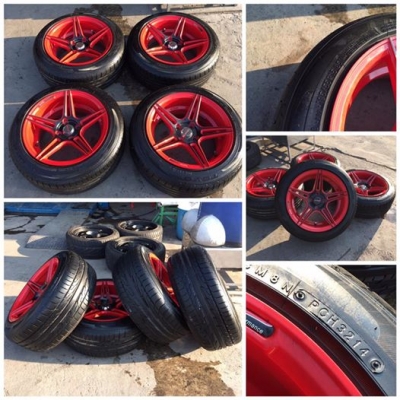 ขายล้อ15" Master หน้า8" 4รู100 +ยางปี14 ราคา 10,500฿