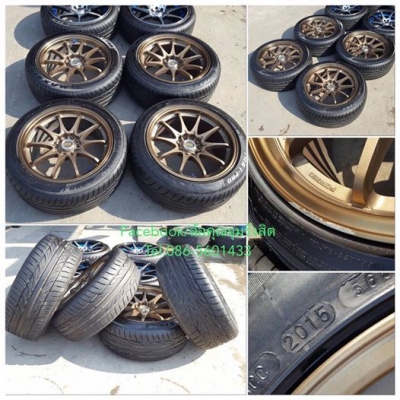 ขายล้อ17" CE28 หน้า8" -หลัง9" 5รู114 +ยางปี15 ราคา 13,900฿