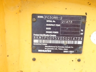 ขายรถแม็คโคร KOMATSU PC30MR-2