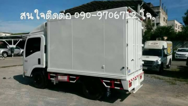รถบรรทุก ISUZU NLR  4 ล้อเล็ก 130 แรงม้า ต่อตู้อลูมิเนียมน้ำหนักเบา