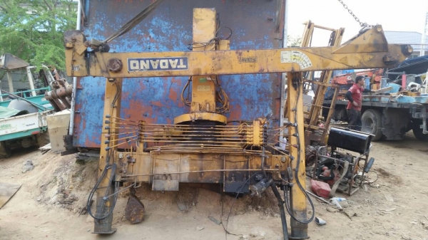 ขาย เครนพับ เฮี๊ยบ สลิง ติดหลังคารถบรรทุก 3 ตัน TADANO TM-30ZHSL ท้องแบน ขาตั้งสูง