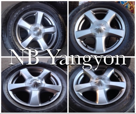 ล้อ Isuzu vcross x series 17" รมดำแท้ พร้อมยาง บริสโตน 255-65-17 ปี14