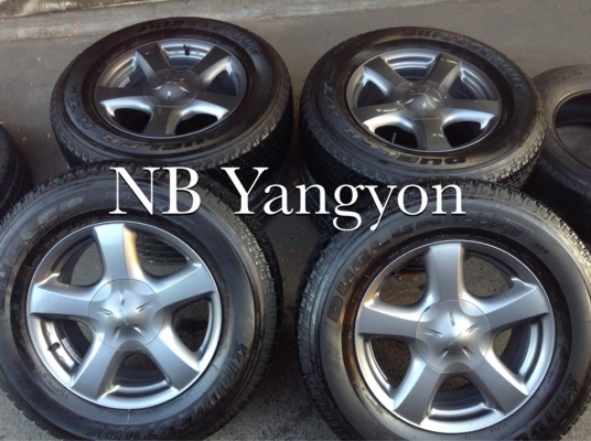 ล้อ Isuzu vcross x series 17" รมดำแท้ พร้อมยาง บริสโตน 255-65-17 ปี14