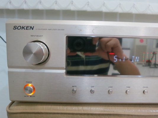 แอมป์ 5.1 ยี่ห้อ SOKEN รุ่น DAV-608 สภาพใหม่ ใช้ได้ปกติทุกอย่าง