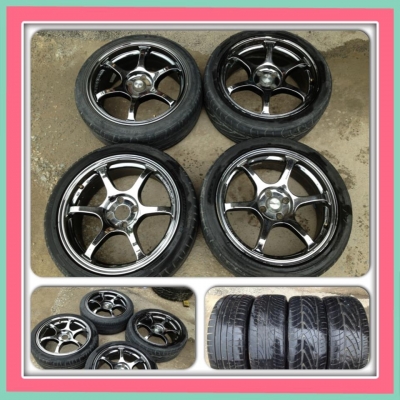 ขายแม็กมือ2 Advan RG2 ขอบ17 4รู100+ ยาง ราคา9,500 บาทราคาถูก