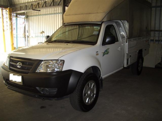 TATA SINGLE 2.2 SUPER CNGกระบะบรรทุกพร้อมหลังคา เสริมแหนบแล้ว สภาพเยี่ยม