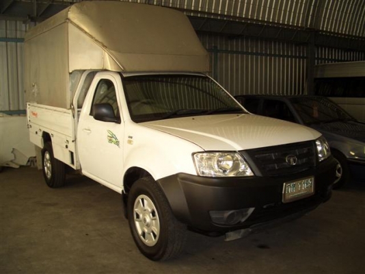 TATA SINGLE 2.2 SUPER CNGกระบะบรรทุกพร้อมหลังคา เสริมแหนบแล้ว สภาพเยี่ยม