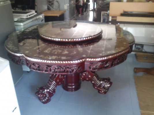 ขายโต๊ะอาหาร 8 ที่ไม้ฝังมุกไฟ สวยมากๆ