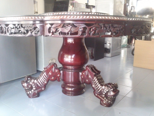 ขายโต๊ะอาหาร 8 ที่ไม้ฝังมุกไฟ สวยมากๆ