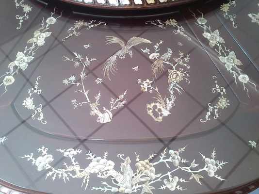 ขายโต๊ะอาหาร 8 ที่ไม้ฝังมุกไฟ สวยมากๆ