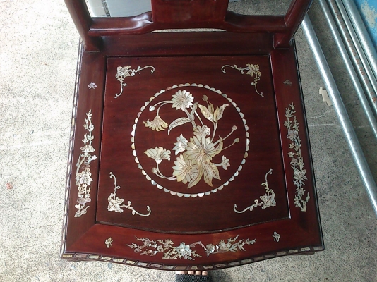 ขายโต๊ะอาหาร 8 ที่ไม้ฝังมุกไฟ สวยมากๆ