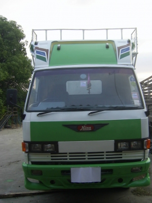 ขายรถ 6 ล้อ HINO มีคอกสูง กระบะยาว 5.50 ม. กว้าง 2.10 ม.
