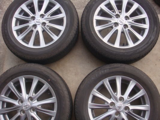 ขายล้อแม็กซ์ วีออส 12 ก้าน รมดำ พร้อมยางป้ายแดงคับ