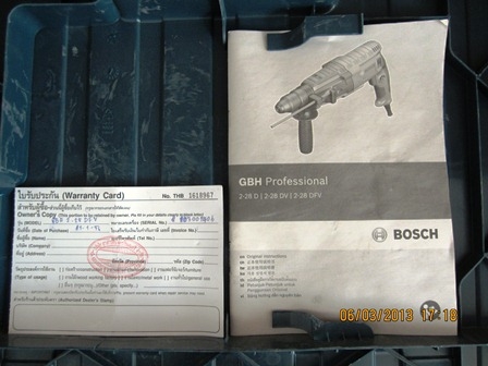 สว่านโรตารี่3ระบบBOSCHรุ่นGBH2-28DFV ของใหม่ใช้งาน2เดือน ประกันเหลือ4เดือน
