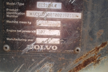 ขายด่วน..รถแบคโฮ VOLVO EL210 BLC  9,2xx hr รุ่นพิเศษ รถสวย พร้อมใช้งาน มีทะเบียนครบ ระบบทำงานดี ครบ ทำงานได้ไว ประหยัดน้ำมัน สุดคุ้ม.