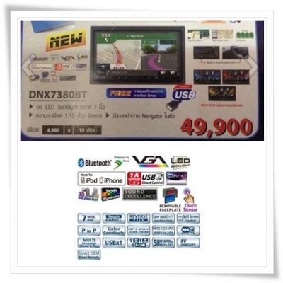 KENWOOD รุ่น DNX7380BT รุ่นTOPสุด