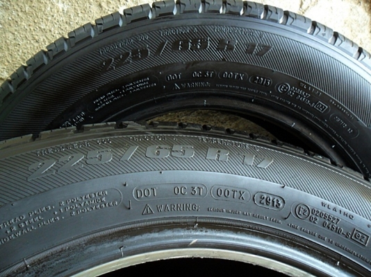 ยางขอบ17 มิชลิน 225-65-R17ลงพื้นปี14 (4เส้น4,500)