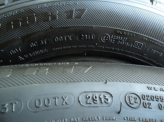 ยางขอบ17 มิชลิน 225-65-R17ลงพื้นปี14 (4เส้น4,500)