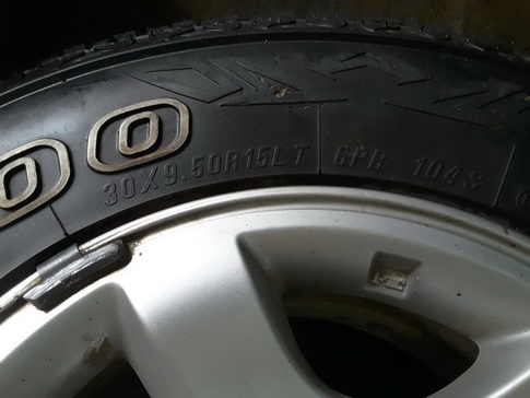 ล้อTiger D4D + Maxxis AT 30/9.5/15 ปี11 สวยๆ 1ชุด