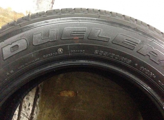 ยางป้ายแดงบริจสโตน 265-60-18 ปี 16 ยางป้ายแดงบริจสโตน 265-60-18 ปี 16