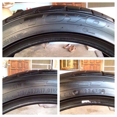 ขายยางtoyo t1r japan 215 45 17 ปี13 จำนวน1คู่ สภาพ ดอกหนา85\%ไม่บวม มีปะยัดไหม1เส้น ไม่มีแตกลายงา ราคา1ุ600บาท รับประกันยางทุกเส้นยินดีคืนเงิน โทร0924462525โส กทม ขายยางtoyo t1r japan 215 45 17 ปี13 จำนวน1คู่ สภาพ ดอกหนา85\%ไม่บวม มีปะยัดไหม1เส้น ไม่มีแตกลายงา ราคา1ุ600บาท รับประกันยางทุกเส้นยินดีคืนเงิน โทร0924462525โส กทม