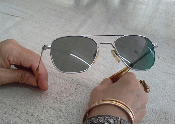 แว่นตาเสืออากาศ ขั้นเทพ!  RANDOLPH made in USA  ราชสีห์เงิน!  ไซซ์หล่อ!