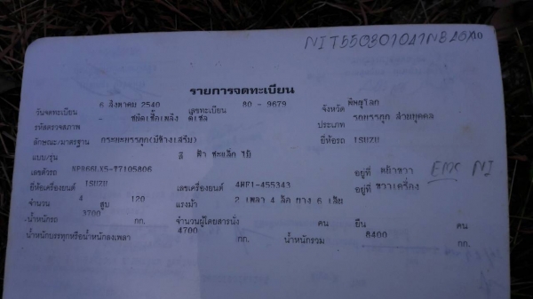 หกล้อ อีซุซุ NPR120ปี40 ยาว 4.30ม รถห้างสภาพดีพร้อมใช้ เล่มทะเบียนพร้อมโอน