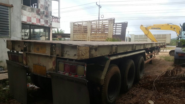 ขายหางพื้นเรียบสามมิตร 3 เพลาปี 2545 ราคา 350000