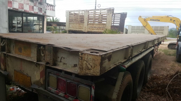 ขายหางพื้นเรียบสามมิตร 3 เพลาปี 2545 ราคา 350000