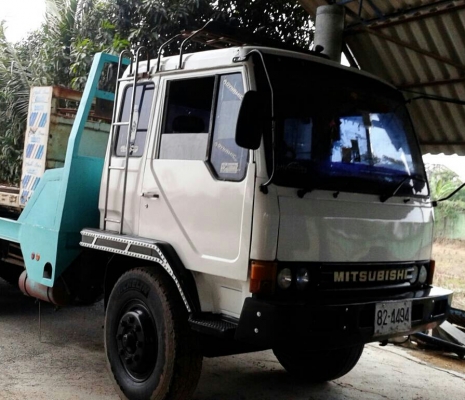 สิบล้อ เทนเลอร์ มิตซู FN516M 6D16-195เพาเดียว ท้ายลากต่อใหม่ บรรทุกแม็คโค 120-200 สภาพดีสวยพร้อมใช้ ทะเบียนพร้อมโอน