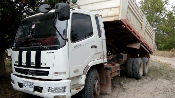 สิบล้อ มิตซู 270ยูโร ปี55 ดั้มสามมิตแท้ สภาพดีสวยบางเดิมพร้อมใช้ เล่มทะเบียนพร้อมโอน