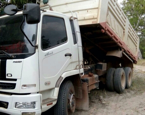 สิบล้อ มิตซู 270ยูโร ปี55 ดั้มสามมิตแท้ สภาพดีสวยบางเดิมพร้อมใช้ เล่มทะเบียนพร้อมโอน