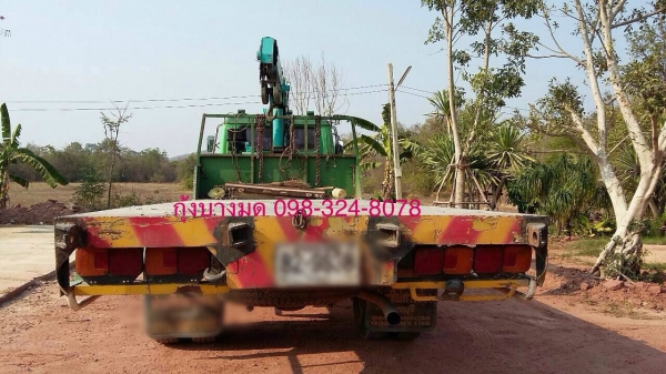 ขายรถหกล้อ HINO FF177 เครื่อง EH700-168 แรง ปี 26 ติดเครน tanado 3 ตัน กระบะพื้นเรียบยาว 7.20 เมตร กว้าง 2.50 เมตร