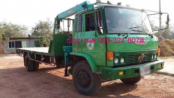 ขายรถหกล้อ HINO FF177 เครื่อง EH700-168 แรง ปี 26 ติดเครน tanado 3 ตัน กระบะพื้นเรียบยาว 7.20 เมตร กว้าง 2.50 เมตร