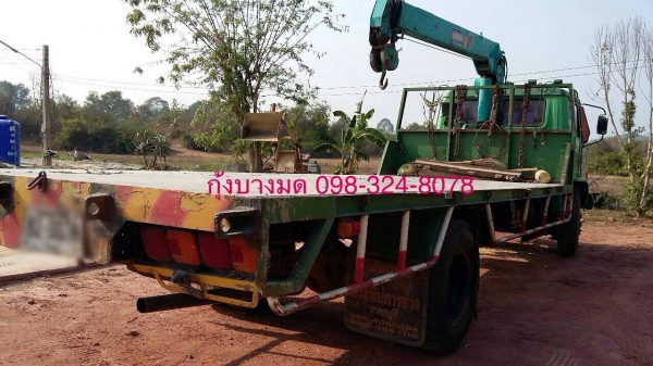 ขายรถหกล้อ HINO FF177 เครื่อง EH700-168 แรง ปี 26 ติดเครน tanado 3 ตัน กระบะพื้นเรียบยาว 7.20 เมตร กว้าง 2.50 เมตร