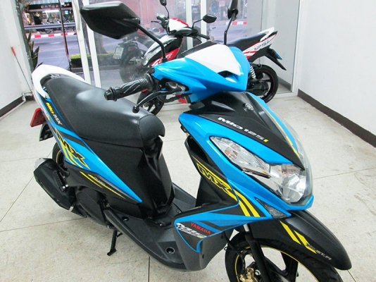 (โอนฟรี) ขาย Mio 125I ปี 2015 ตัว TOP ล้อแม็ก ไมล์แท้ 3933 กม เครื่องหัวฉีดประหยัดน้ำมัน สภาพสวยเดิมๆ  มีกุญแจแท้ 2 ดอก สีฟ้า ดำ