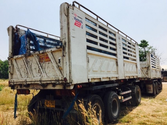 ขายรถพ่วง 22 ล้อ Hino เครื่อง 344 แรง ปี 56 กระบะดัมพ์สามมิตร ท่อไอเสียตัว S ไมล์แสนกว่า ทะเบียนพร้อม