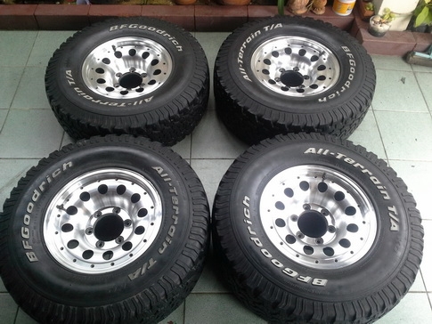 ล้อหยดนำ้ + BF KM2 USA. 265/75/16 ปี11 สวยๆ 1ชุด