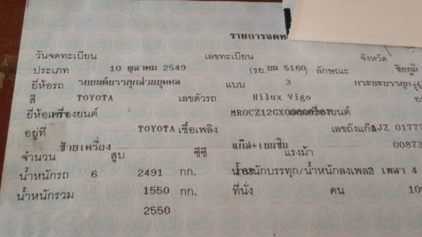 ขาย 139,000 วีโก้ตอนเดียวปี49 เครื่องJติดแก๊ส