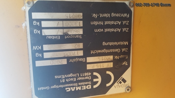 ถึงไทยแล้ว รถปูยาง (6.5m) Demag DF115P#30215เก่าญี่ปุ่นไม่เคย ใช้ในไทย 100\% 062-709-1748 ธีรเทพ NDT Thailand