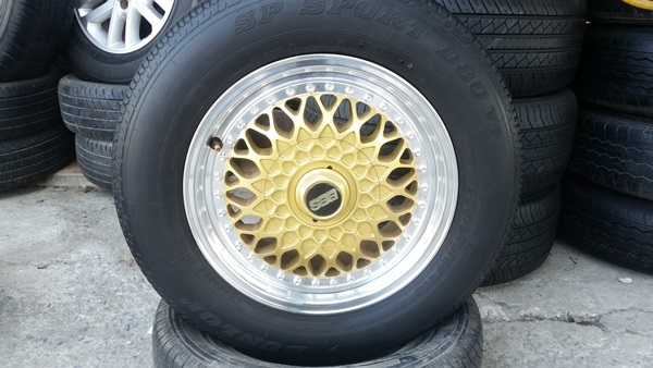 ขายล้อ BBS ขอบ15 6รู กว้าง7พร้อมยางปี13  4 ล้อ