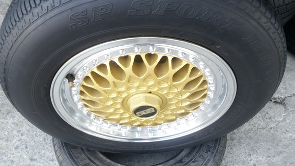 ขายล้อ BBS ขอบ15 6รู กว้าง7พร้อมยางปี13  4 ล้อ