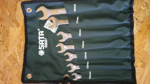 ขายด่วน !!!  ประแจแหวนข้างปากตายข้าง ชุด 7 ชิ้น SATA