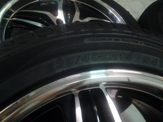 แม็กแท้ yachiyoda ขอบ18  5รู114 พร้อมยางใหม่