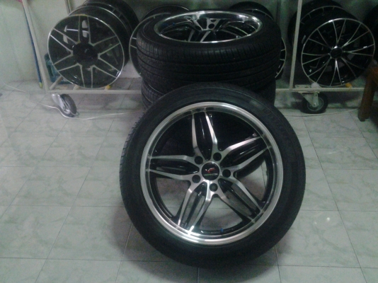 แม็กแท้ yachiyoda ขอบ18  5รู114 พร้อมยางใหม่