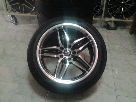 แม็กแท้ yachiyoda ขอบ18 5รู114 พร้อมยางใหม่ แม็กแท้ yachiyoda ขอบ18 5รู114 พร้อมยางใหม่