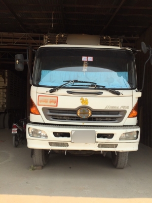 ขาย HINO 320 พ่วงแม่ลูก กระบะเหล็กคอกเกษตรดั๊ม รถปี 47