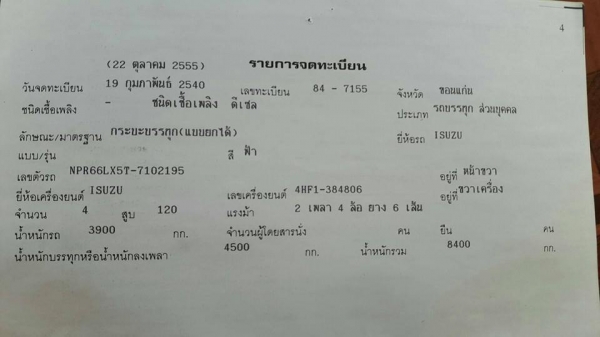 ขาย6ล้อ อีซูซุ NR130 ปี44 กระบะยาว4.30เมตร แชชซีสวยเดิม เอกสาร เล่มทะเบียนครบ พร้อมวิ่งงาน ขาย6ล้อ อีซูซุ NR130 ปี44 กระบะยาว4.30เมตร แชชซีสวยเดิม เอกสาร เล่มทะเบียนครบ พร้อมวิ่งงาน