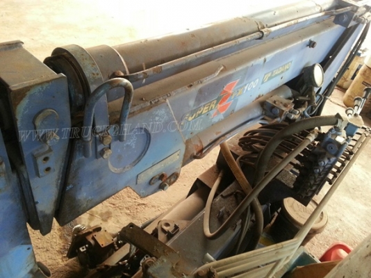 เครน 1 ตัน ยี่ห้อ TADANO เครนชุดนี้มีตัวปั๊มและเกียร์แปะให้ด้วย ขนาดเครน 1.5 ตัน